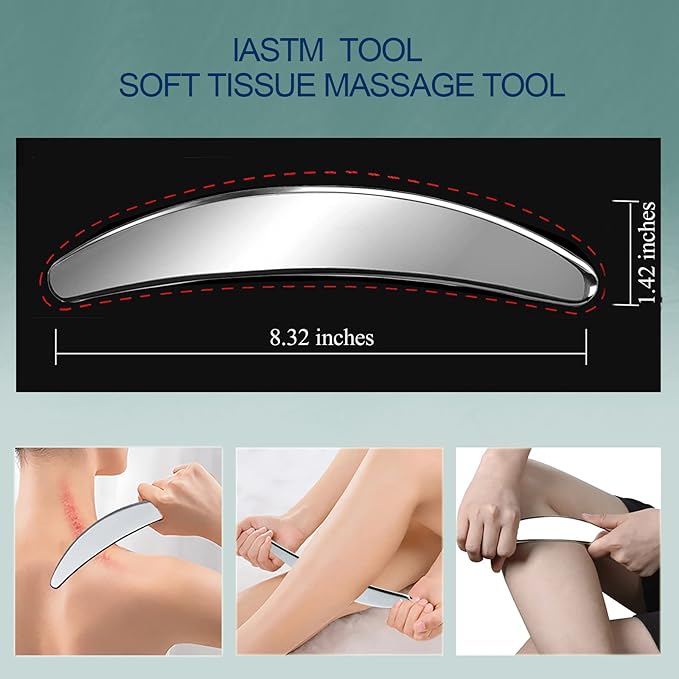 BYYDDIY Stainless Steel Gua Sha Tool, Muscle Scraper Tool,Soft Tissue Massage Scraper,Muscle Scraping Tool (C)