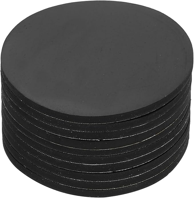 PATIKIL Non-Slip Furniture Pads 2-3/4" (70mm x 3mm), 10 Pcs Adhesive Backed Round Rubber Feet Anti-Scratch Rubber Furniture Grippers for Hardwood Floor Electronics Bed Drawers DIY