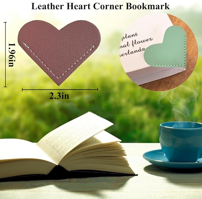 Automatic Bookmark Book Marks for Reading Women Men Kids, Silicone Bookmarks for Women Kids Book Lovers, Unique Book Markers for Reading (8-Pack Heart Bookmark)