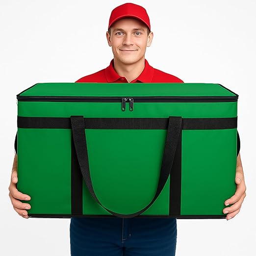 Bodaon 3-Pack Insulated Food Delivery Bag, XXXL Pizza Cooler Bags, Rideshare Delivery Bag, Thermal Cold/Hot Styrofoam Carrier for Catering/Shopping/Travel/Car, Warmer/Frozen