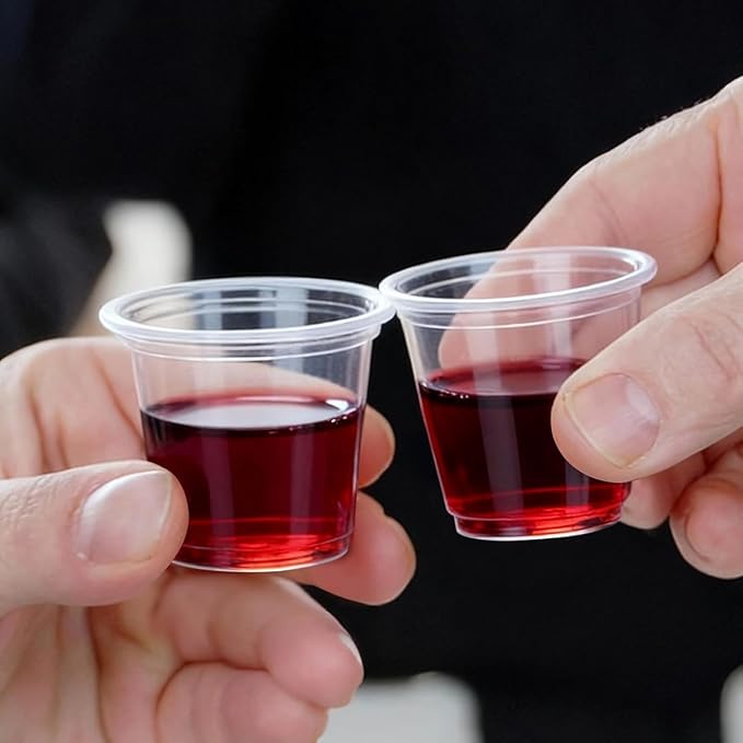 Lamosi 1000 Count 1 oz Plastic Shot Glasses Disposable, 1 Ounce Clear Jello Shot Cups for Whiskey, Vodka, Tequila, Wine Tasting, Sauce, Food Sample