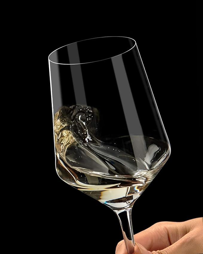 Red Wine Glasses Set of 4, Premium Crystal Wine Glasses Hand Blown,15 oz,Thin Rim,Long Stem,Perfect for Red or White,Daily Use,Unique Wedding Anniversary or Birthday Gift