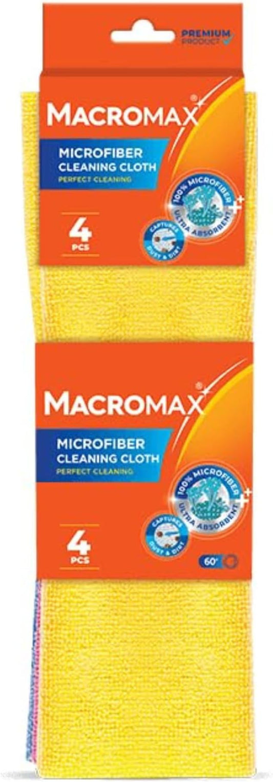 Microfiber Cleaning Cloth – Pack of 4 – Ultra Absorbent Lint‑Free Reusable Towels for Kitchen, Glass, Counters, Furniture – Soft Non‑Scratch Microfiber