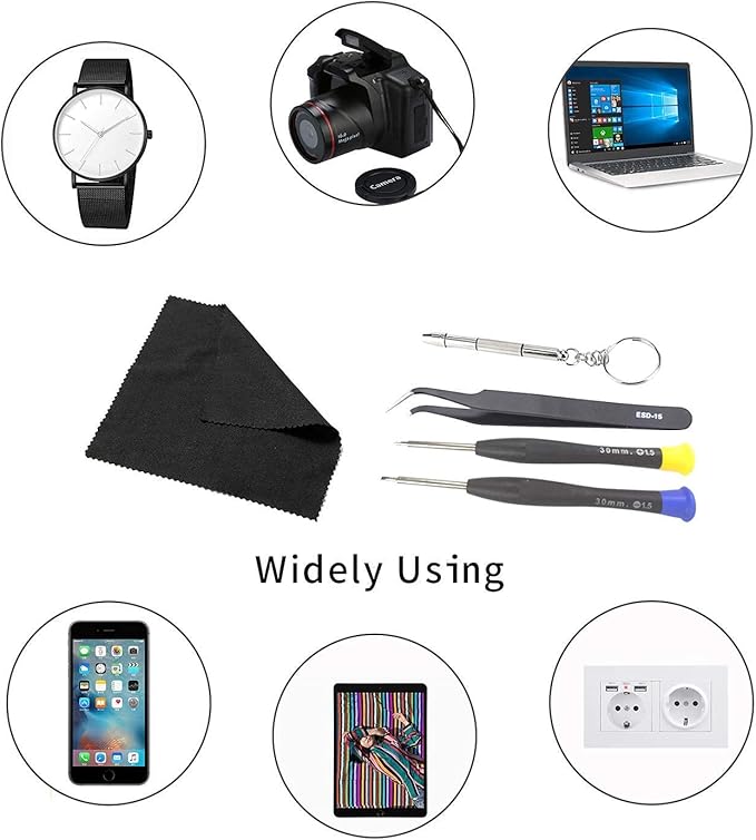 Eyeglass Repair Kit with Anti-Slip Glasses Nose Pad Replacement and Glasses Screws, Tool Kits for Sunglasses, Eyeglass Repair Kit with Eyeglass Screws and Nose Pads, Eyeglass Screwdriver Kits
