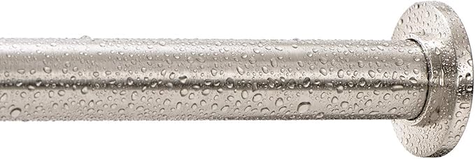 Ivilon Tension Curtain Rod - Spring Tension Rod for Windows or Shower, 54 to 90 Inch. Brushed Nickel