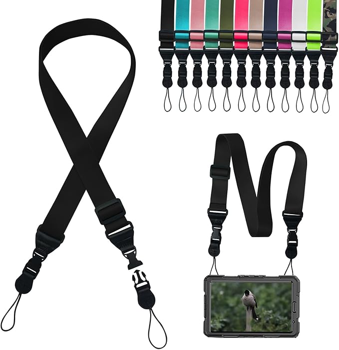 Adjustable Shoulder Strap: Comfortable iPad Strap Nylon Neck Lanyard for iPad/Samsung Tablet Case, Camera, Binoculars, Crossbody Laptop, Luggage Bag