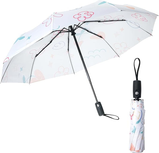 Mr. Pen- Windproof Travel Umbrella, Small Water-Resistant Automatic Folding Umbrella for Rain and Sun, Light, Compact and Portable for Women & Men, Fits Car & Backpack
