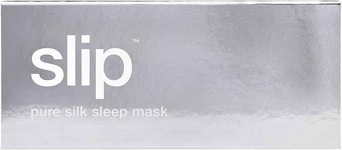 slip Pure Silk Sleep Mask - 100% Pure 22 Momme Mulberry Silk Eye Mask - Comfortable Sleeping Mask with Elastic Band + Filler and Internal Liner, Silver