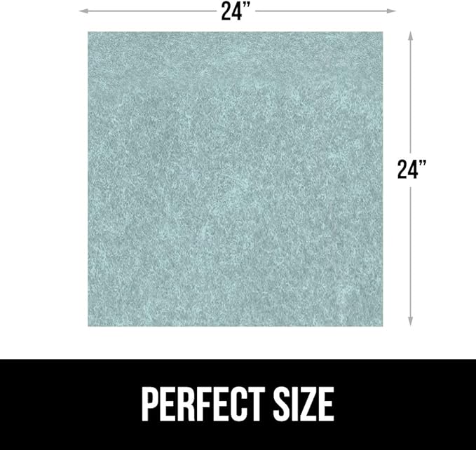 GORILLA GRIP LeakGuard Non-Adhesive Under Sink Mat for Kitchen Cabinet, Waterproof Quick Dry Shelf Liner, Durable Absorbent Felt Mats for Bathroom Sinks, Cabinets, Dresser, Easy Trim, 24x24 Spa Blue
