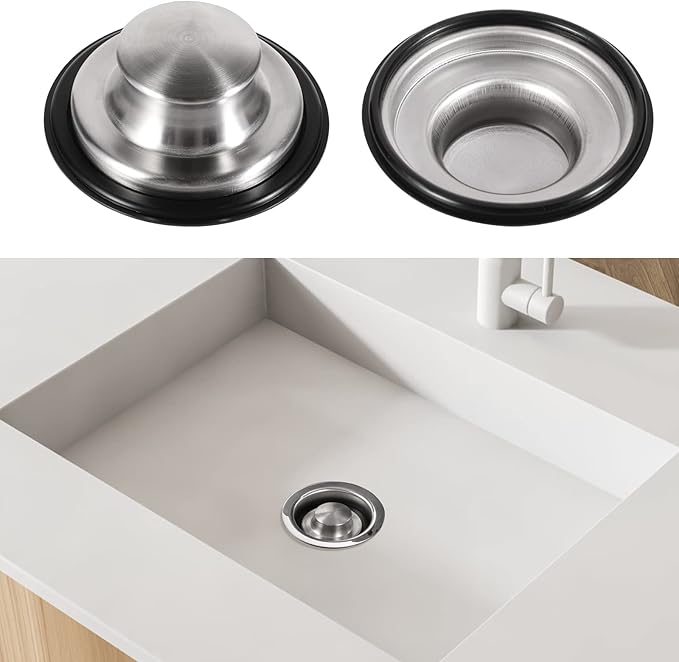 RQYEKDO Kitchen Sink Stopper, Stainless Steel 3-1/2 inch Universal Sink Plug Cover for Garbage Disposal Flange Drain,Fit for InSinkErator, Moen,Waste Maid, and More