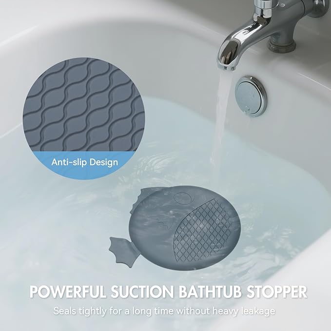 TRAPMATE Shower Drain Hair Catcher, Patented Bathtub Stopper Drain Strainer Kit, Fast Drainage Stainless Steel Shower Drain Cover for US Standard Flat Drains of Bathroom and Shower Room