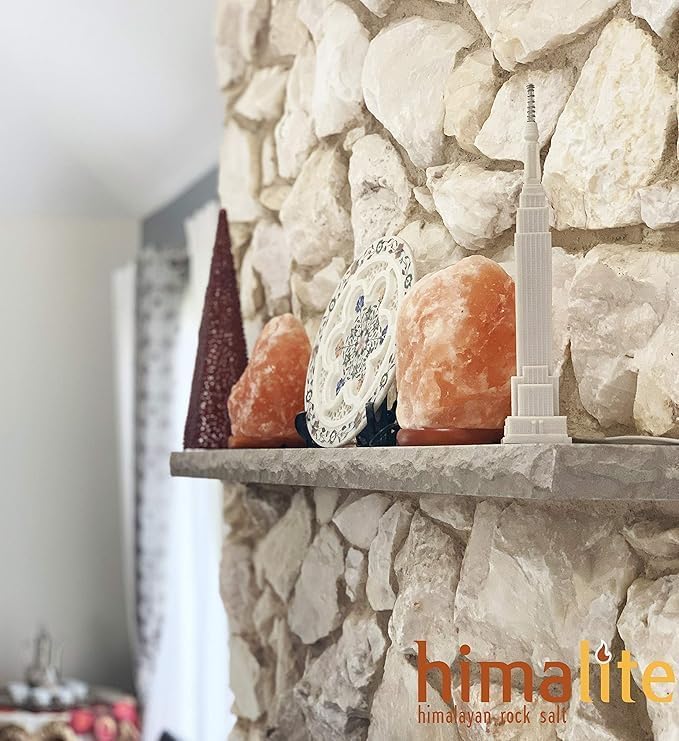 Salacia Himalayan Salt Lamp – Extra Large Pink Crystal Rock with Wooden Base & Dimmer Switch | Handcrafted Night Light for Bedroom, Office, Home Décor | Natural Air Purifier