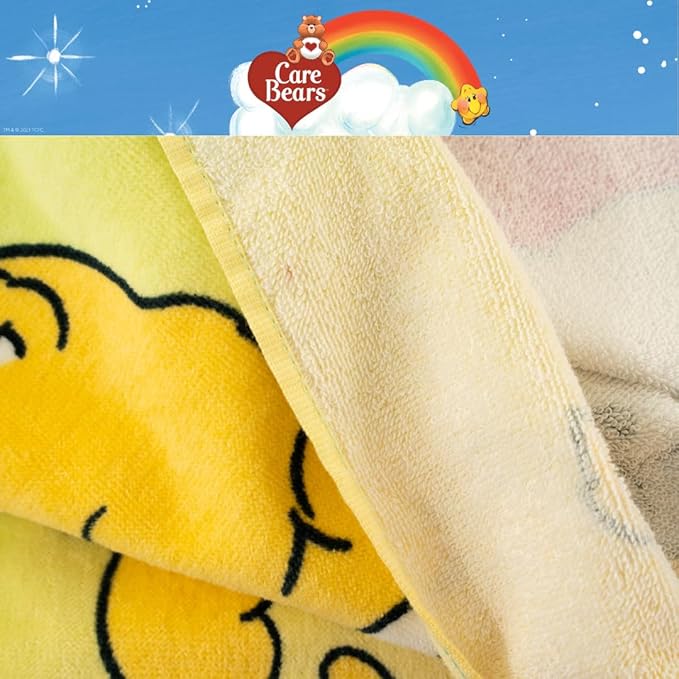 Care Bears Rainbow Kids Super Soft Cotton Bath/Pool/Beach Towel, 58 in x 28 in, (Offical Licensed Product) by Franco