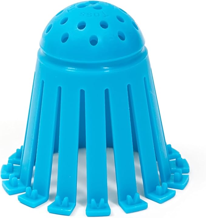 TubShroom Toss 21pk Disposable Bath Tub Drain Strainers - Hair Catcher Snare for Shower Bathtub to Prevent Clogged Drains, Traps Human and Pet Hair, One Year Supply (Blue)