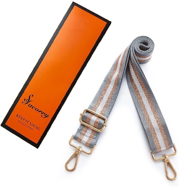 S-Jacorry Purse Strap Replacement Crossbody Wide Shoulder Strap Adjustable Canvas Straps Handbag Strap Replacement Belts
