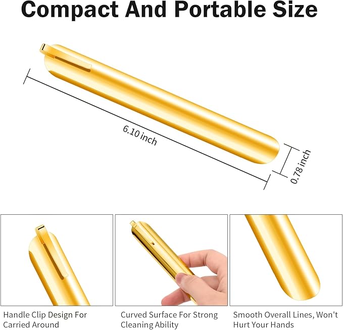 Crumb Sweepers, Bread Crumb Cleaner, Table Scraper Serveware, Stainless Steel Table Crumber Catcher Tool for Server, Restaurant Supplies for Clean Crumb, Waiters Waitress Accessories (20 PACK, Gold)