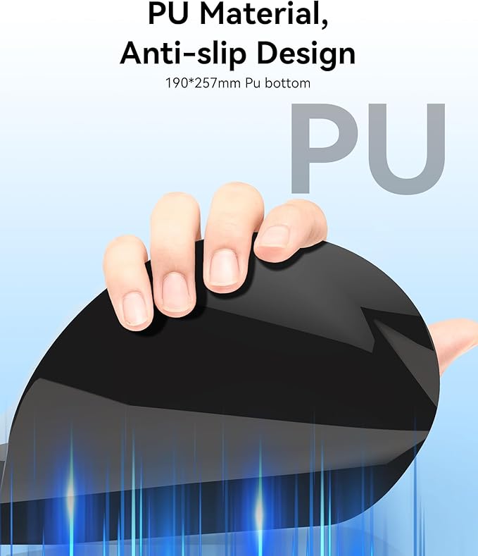 eulps Mouse Pad with Gel Wrist Rest, Ergonomic Comfortable Computer Wrist Support for Laptop, Pain Relief Mousepad with Non-Slip PU Base for Office & Home (Marble)