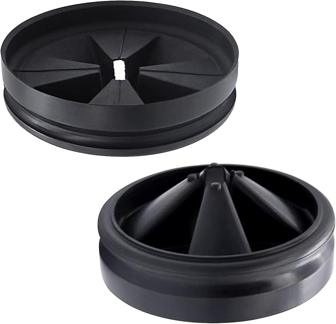 3 3/8" Garbage Disposal Splash Guard Sink Baffle QCB-AM Replacement for InSinkErator Evolution Series, Upgraded Funmit Removable Quiet Collar Drain Plugs, Garbage Disposer Accessories, Black
