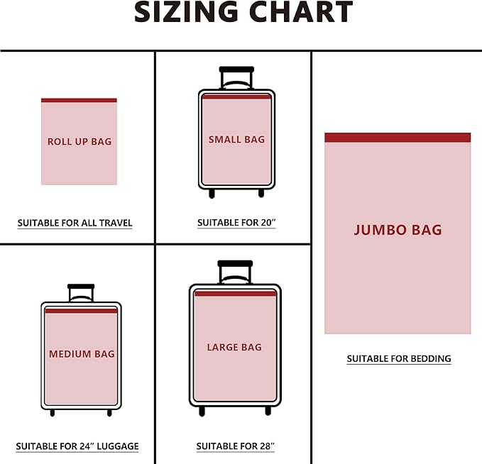 Vacuum Seal Bags for Clothing Travel and Home Storage, Travel Vacuum Bags with Electric Pump, Space Saver Compression Packing Cubes for Luggage Suitcase Bedding Blankets Clothes, 28 Combo