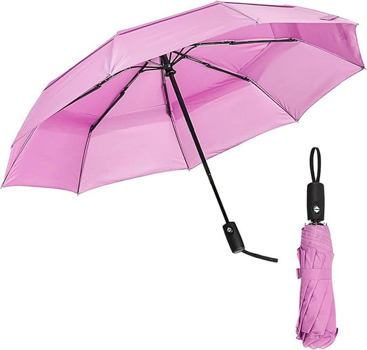Mr. Pen- Windproof Travel Umbrella, Small Water-Resistant Automatic Folding Umbrella for Rain and Sun, Light, Compact and Portable for Women & Men, Fits Car & Backpack