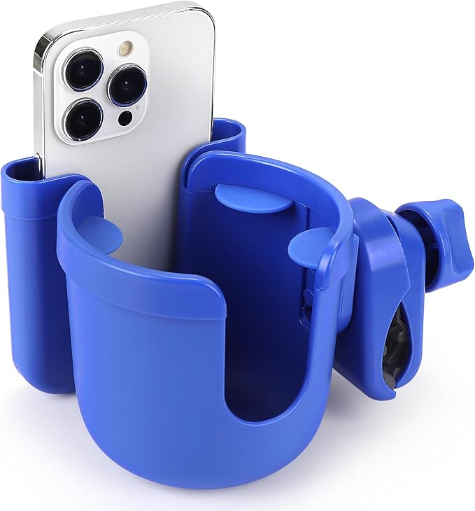 Accmor 2-in-1 Walker Cup Holder with Phone Holder, Wheelchair Cup Holder, Rollator Cup Holder, Cup Phone Holder for Walker, Wheelchair, Rollator, Mobility Scooter