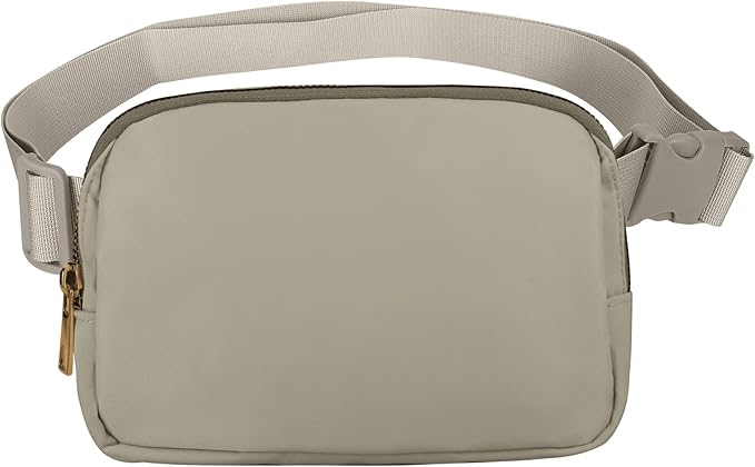 VOROLO Fanny Pack For Women And Men Crossbody Bag Belt Bag with Adjustable Strap Graduation Gifts Wood Grey