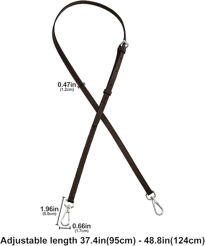 Jiesinlov Leather Bag Shoulder Strap Replacement Crossbody Adjustable Conversion Kit Fit for Mini Pouch