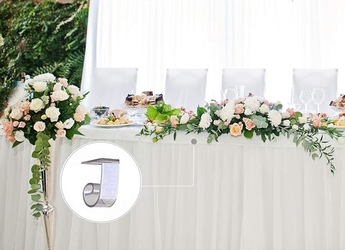 NAVADEAL Table Skirting Clips Tablecloth Clips for Table 1" - 1 1/4" with Hook and Loop | Pack of 50 | Great for Wedding Home Meeting Party Picnic Patio Banquet Indoor Outdoor Events