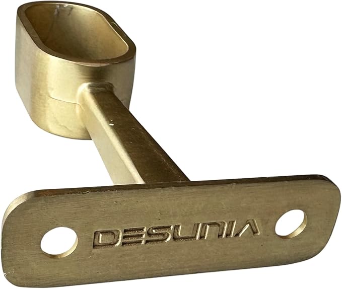Desunia Oval Closet Rod Middle Support | Satin Brass | 1 Pack