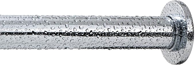 Ivilon Tension Curtain Rod - Spring Tension Rod for Windows or Shower, 24 to 36 Inch. Chrome
