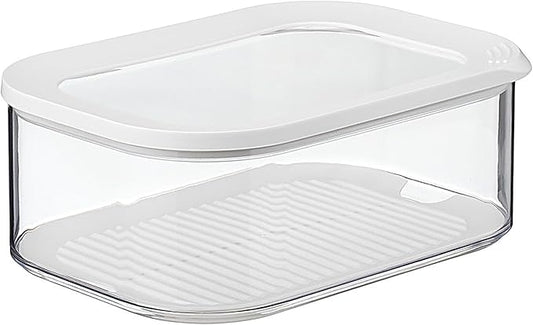 Mepal, MODULA Cheese Box for Cheddar or Mozzarella with Transparent Lid, Airtight, Portable, BPA Free, Holds 68 oz, 1 Count