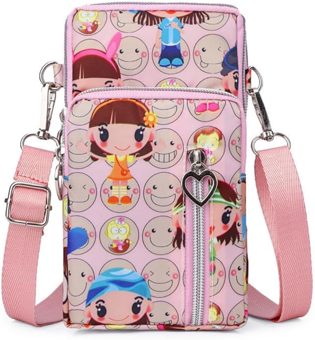 JANKS Small Crossbody Bag for Women - Mini Phone Purses with Crossbody Strap and Wallet - Nylon Arm Bag