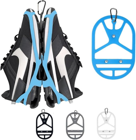 Shoe Holster For Backpack with Clip Hanger. Footwear Holder with Clip for Sneakers, Cleats, Bowling, Soccer, Basket, Football. For Travel, Outdoors, Sports & Space Saving