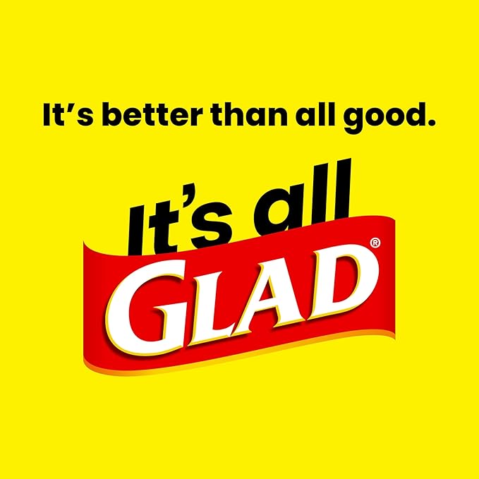 Glad Large 30 Gallon Trash Bags, Clorox Mountain Air Heavy Duty Garbage Bags, Forceflex with Drawstring, 25 Count (Packaging May Vary) (Pack of 6)