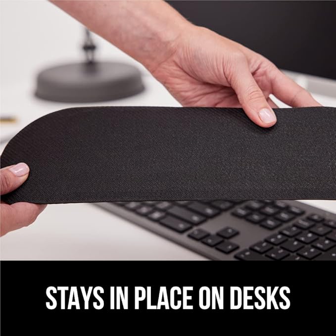 GORILLA GRIP Silky Gel Memory Foam Wrist Rest for Computer Keyboard, Mouse, Ergonomic Design for Typing Pain Relief, Desk Pads Support Hand Arm Mousepad Rests, Stain Resistant, 2 Piece Pad, Light Pink