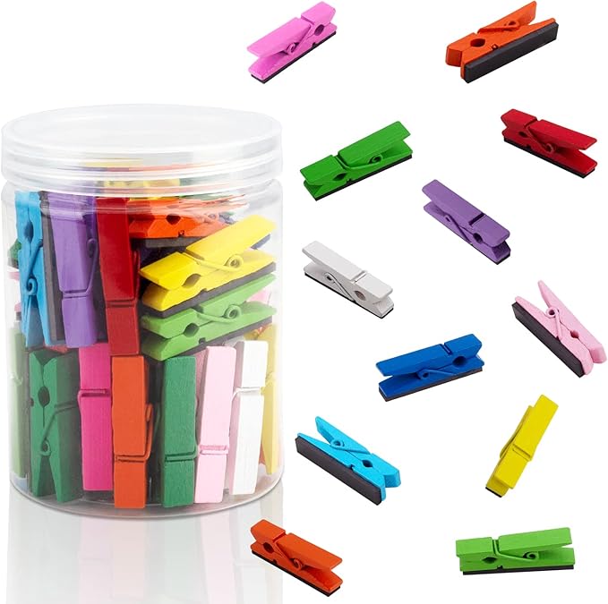 30 Pack Multicolored Magnetic Clips Fridge Magnet with Clips Refrigerator Magnets for Whiteboard Dry Erase Magnets for Teaching Supplies Office Home