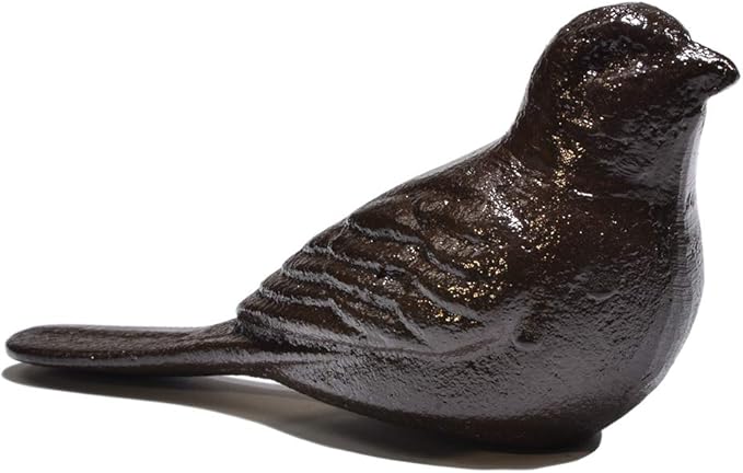 Door Stopper Wedge, Heavy Duty Cast Iron Decorative Bird Door Stops, Rustic Doorstop,Vintage Animal Statue (Bird)