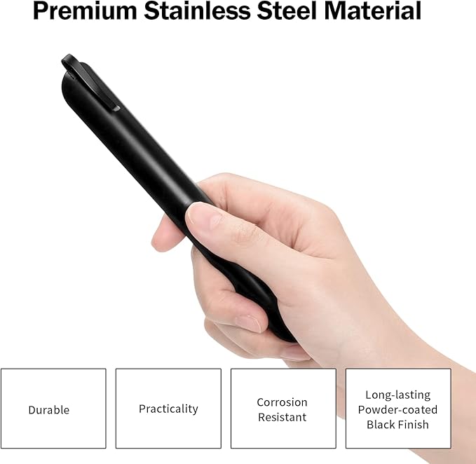 Crumb Sweepers, Restaurant Crumbers for Servers, Stainless Steel Crumb Scraper, Table Crumber Tool for Waiters, Waitresses and Servers, Crumber for Server, Waitress Accessories (2 PACK, Black)