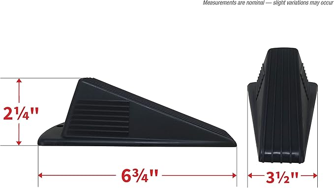 Shepherd Hardware 3762E Heavy Duty Jumbo Hard Plastic Door Wedge, Black