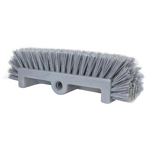 SPARTA Multi-Level Tile Scrub Brush 12" Wide Brush Head, Heavy-Duty Tile Cleaning Brush with End Bristles for Commercial Tiles, Tubs and Floor, Plastic, 12 Inches, Gray, (Pack of 12)
