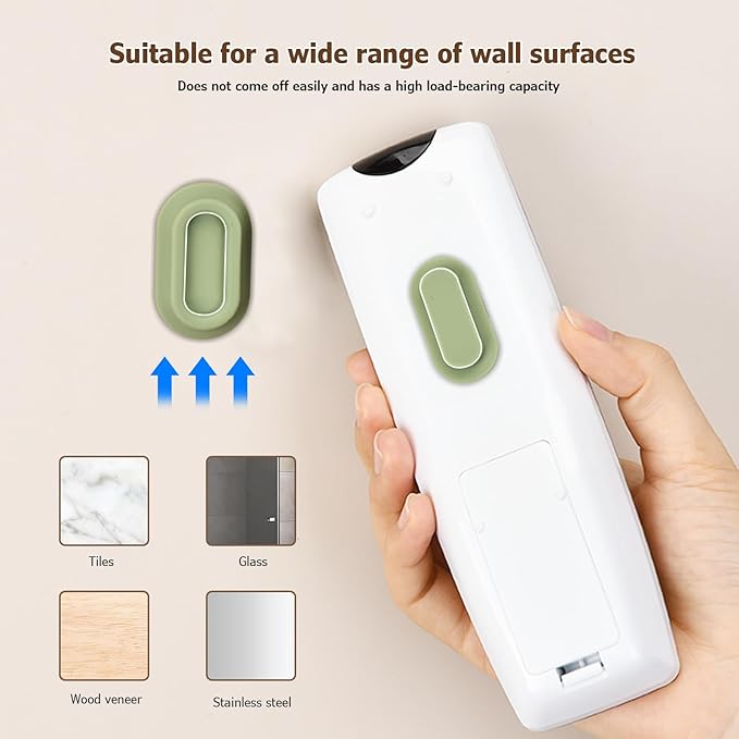 Magnetic Remote Control Holder Wall Mount - 6 Pcs No Drill Self-Adhesive Organizer for Air Conditioner & TV Remotes, Storage Caddy for Televisions Backside - White&Black