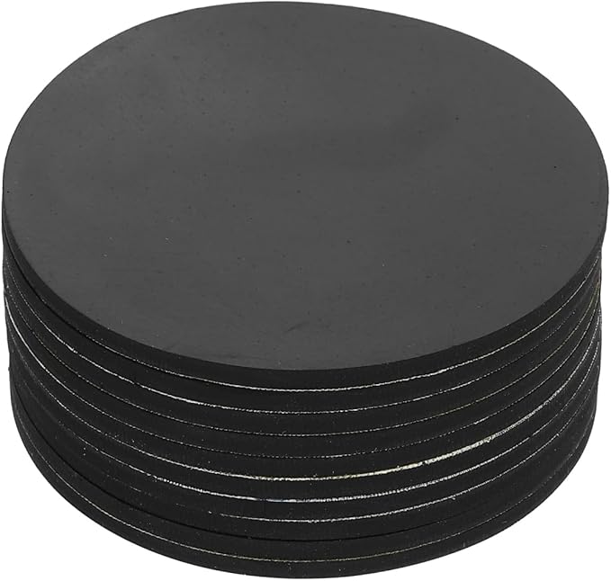 PATIKIL Non Slip Furniture Pads 3-3/8" (85mm x 3mm), 10 Pcs Adhesive Backed Round Rubber Feet Anti-Scratch Rubber Furniture Grippers for Hardwood Floor Electronics Bed Drawers DIY