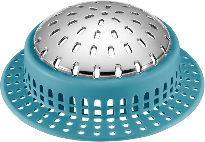 Aluvor Shower Drain Hair Catcher, Shower Drain Cover, Bathtub Drain Hair Catcher for Pop-Up & Regular Drains