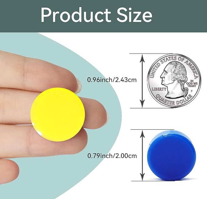 Fridge Magnets - 80 Pack 10 Colors Refrigerator Magnets, Small Strong Magnets, Heavy Duty Magnet for whiteboard, Fridge, Locker, Kitchen, School, Office & Classroom - Round Mini Cute Magnet