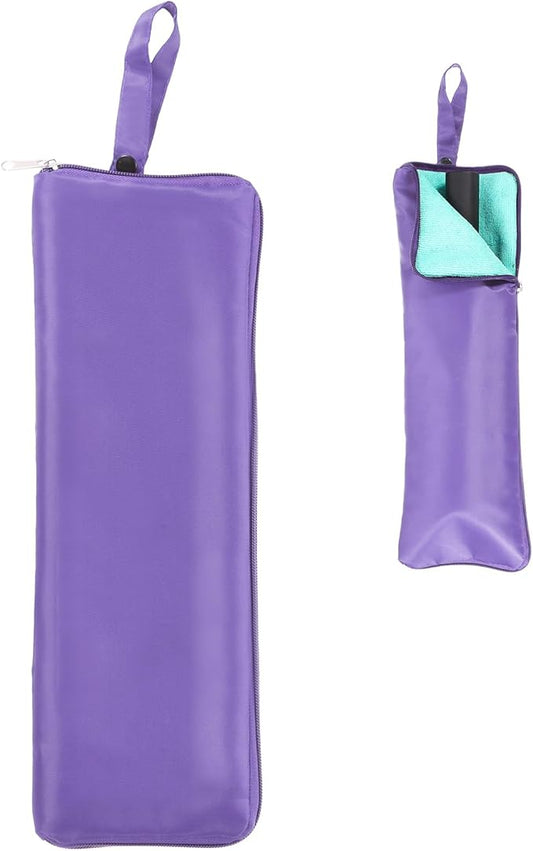 uxcell Wet Umbrellas Bag, 11 x 5 Inch Waterproof Oxford Cloth Reversible Umbrellas Sleeve Cover Portable Waterproof Case for Wet Travel Folding Umbrellas Travel Home Outdoor, Purple