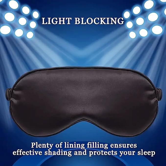 Silk Sleep Mask for Side Sleeper,Eye Mask for Sleep, Real Natural Pure Mulberry Silk Eye Cover, Blocks Light Skin-Friendly & Lightweight Reduces Puffy Eyes for Women Men