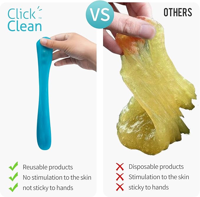 CLICK CLEAN Keyboard Cleaning Gel, 7oz Universal Cleaning Gel for Keyboards, Electronics Dust Cleaner for Car, Laptop, Air Vents