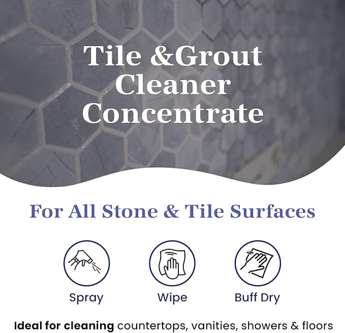 Marblelife Tile & Grout Cleaner - Tile and Grout Cleaner for Floors, Pools, Bathroom Shower, Bath & Other Surfaces, Safe & Effective, 32oz