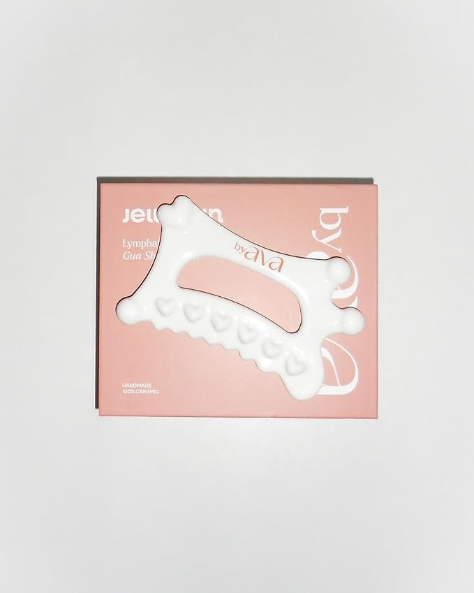 byAVA Gua Sha Jelloskin Lymphatic Massage Tool | Ceramic GuaSha for Face & Body Massage Tool | Patented Design for Lymphatic Drainage, Face Lift & Muscle Relief Body Massager