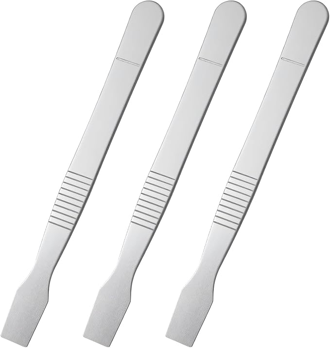 3Pcs Small Metal Scrapers Tool, Handy Non-Scratch Crevice Cleaning Tool Flathead Scraper Tools for Tight Spaces Multi-Purpose Label Scraper Perfect for Removing Oil Stains, Kitchen, Stains, Paint